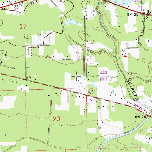 Topographic Map of Wind Crest Mobile Home Park, LA