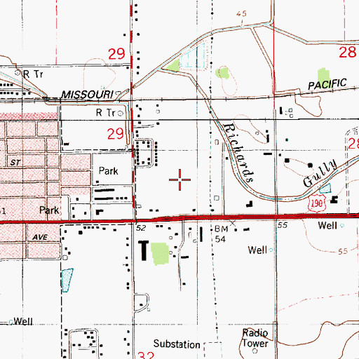Topographic Map of Acadian Medical Center, LA