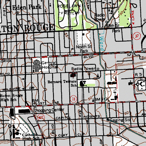Topographic Map of Focus Behavioral Hospital, LA