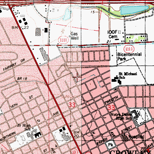 Topographic Map of Compass Behavioral Center of Crowley, LA