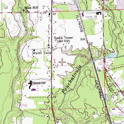 Topographic Map of Specialty Long Term Acute Care of Hammond, LA