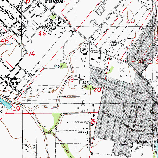 Topographic Map of Long Term Acute Care of Louisiana Lafayette Campus, LA