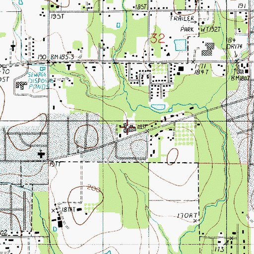 Topographic Map of Oceans Behavioral Hospital of Deridder, LA