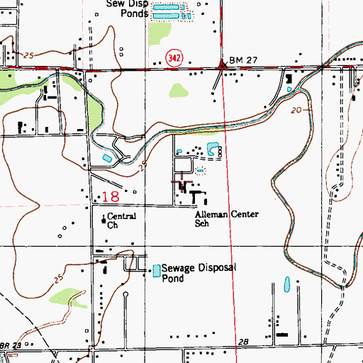 Topographic Map of New Hope Day Developmental Training Center, LA