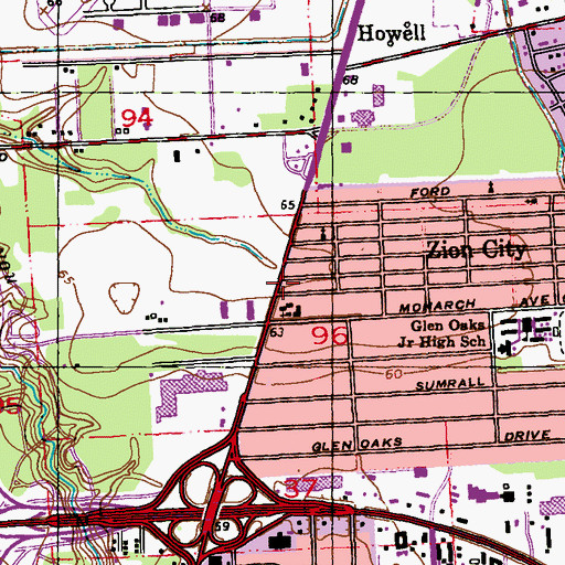 Topographic Map of Omni House, LA