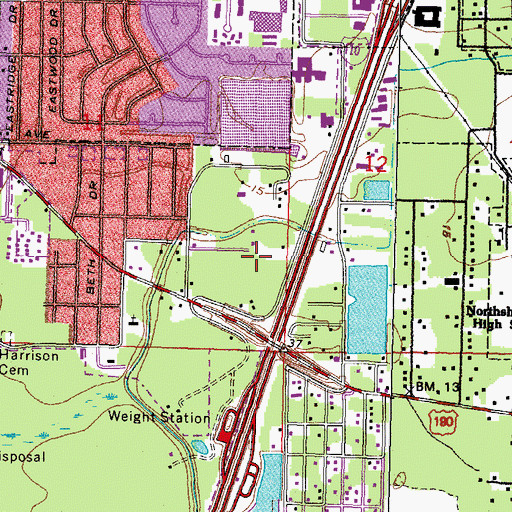 Topographic Map of Southern Surgical Hospital, LA