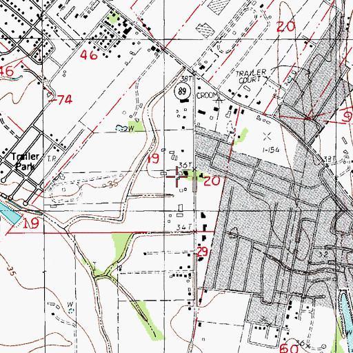 Topographic Map of Southpark Community Hospital, LA