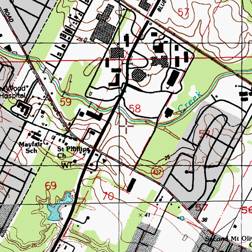 Topographic Map of The Neuromedical Center Surgical Hospital, LA
