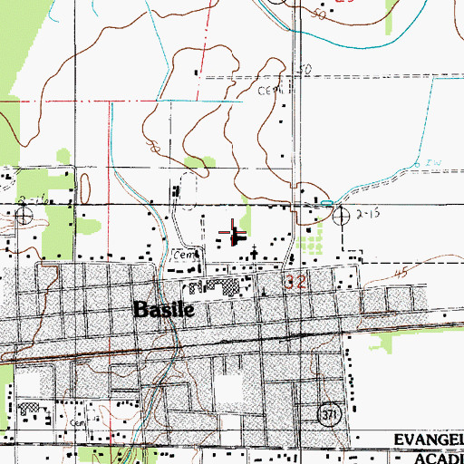 Topographic Map of Basile Care Center, LA