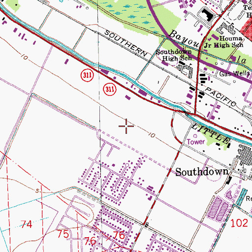 Topographic Map of Homestead Assisted Living Facility, LA