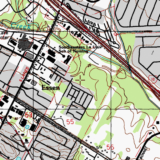 Topographic Map of Lakewood Quarters Rehabilitation and Nursing Center, LA