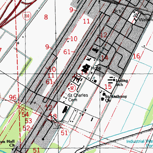 Topographic Map of Luling Living Center, LA