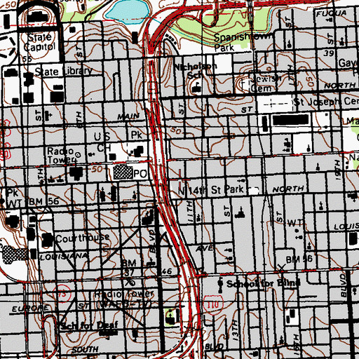 Topographic Map of Maison Des Ami of Louisiana Adult Care Facility, LA