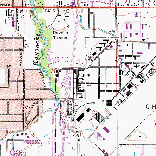Topographic Map of Martin De Porres Nursing Home, LA