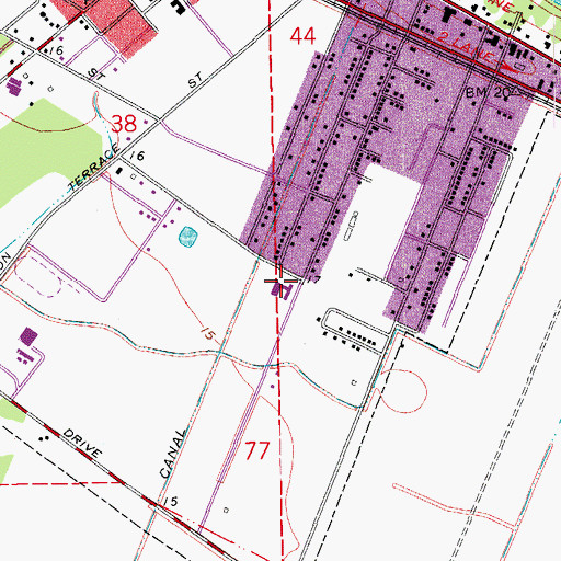 Topographic Map of New Iberia Manor South, LA