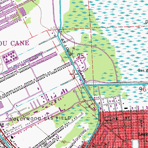 Topographic Map of Oaks of Houma, LA