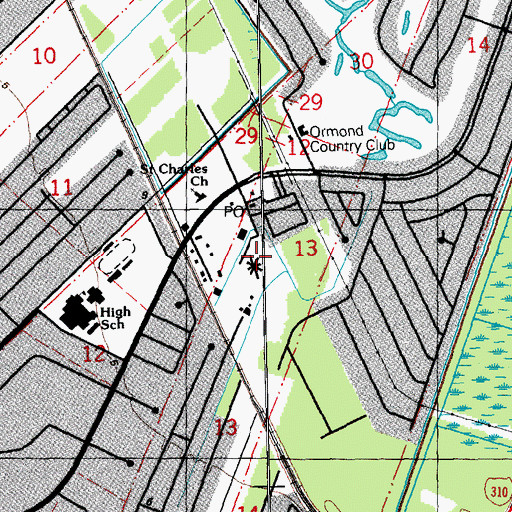 Topographic Map of Ormond Nursing and Care Center, LA