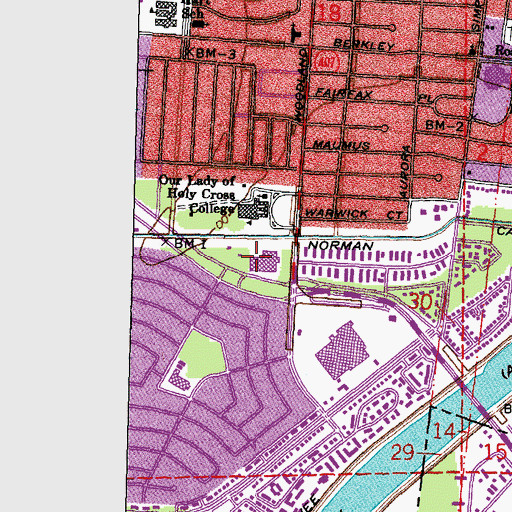 Topographic Map of Our Lady of Wisdom Health Care Center, LA
