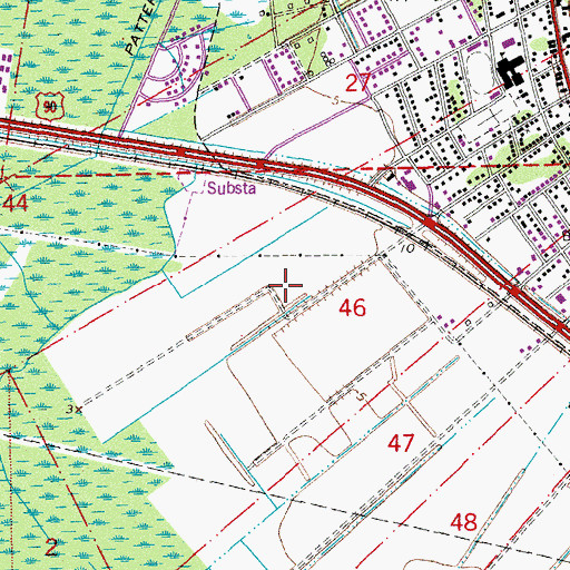 Topographic Map of Patterson Healthcare Center, LA