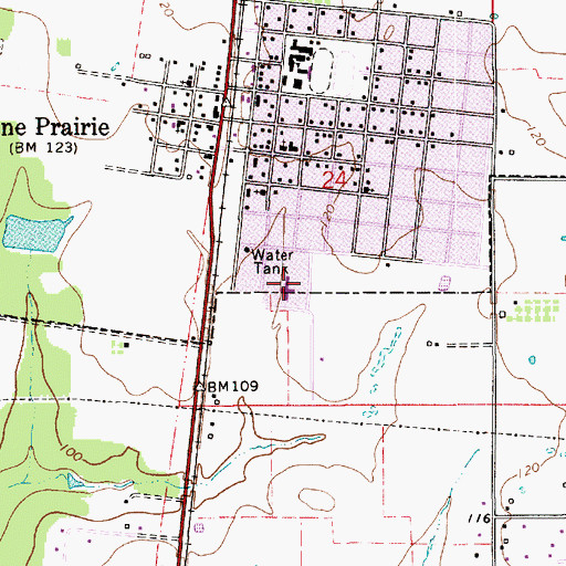 Topographic Map of Prairie Manor Nursing Home, LA