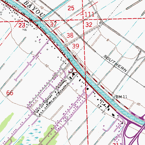 Topographic Map of Raceland Manor Nursing Home, LA