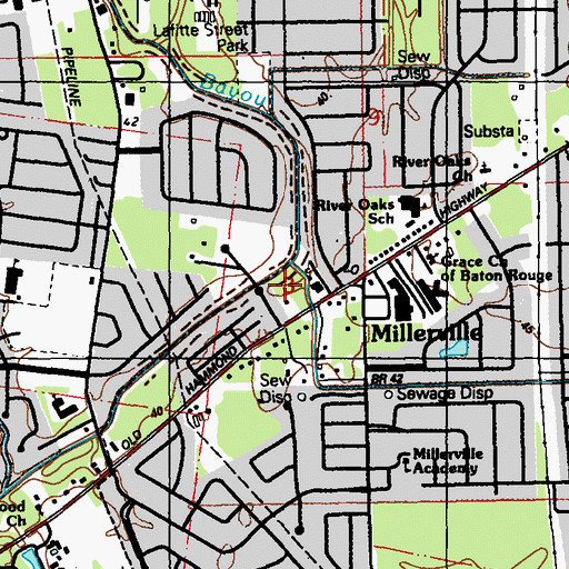 Topographic Map of Regency Place Nursing and Rehabilitation Center, LA