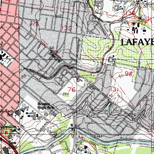 Topographic Map of River Oaks Retirement Manor, LA