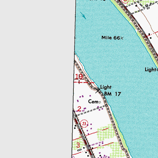 Topographic Map of Riverbend Nursing and Rehabilitation Center, LA