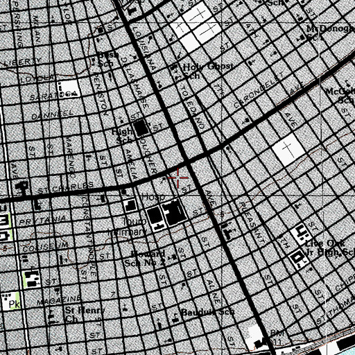 Topographic Map of Saint Charles Health Center, LA