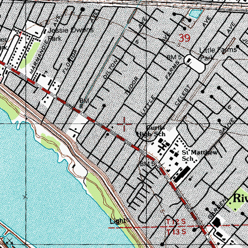 Topographic Map of Saint Francis Villa Assisted Living Facility, LA