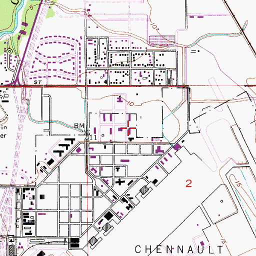 Topographic Map of Saint Martin DePorres Residential Care Center, LA