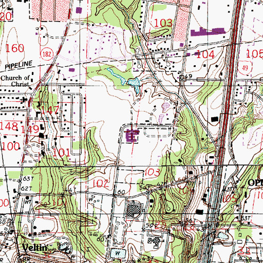 Topographic Map of Senior Village Nursing Home, LA