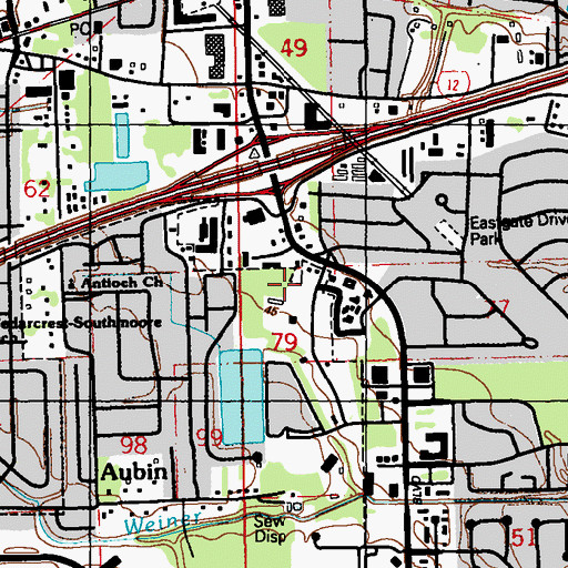 Topographic Map of Sherwood Manor Nursing and Rehabilitation Center, LA