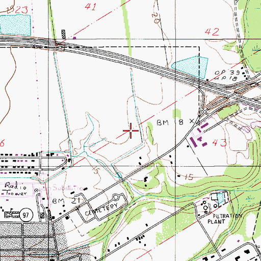 Topographic Map of Southwest Louisiana War Veterans Home, LA