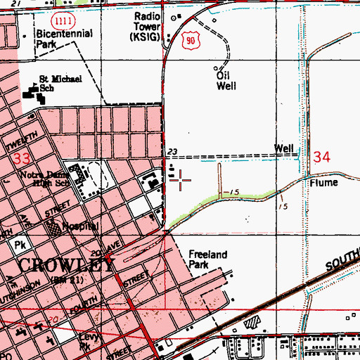 Topographic Map of Southwind Assisted Living Facility, LA
