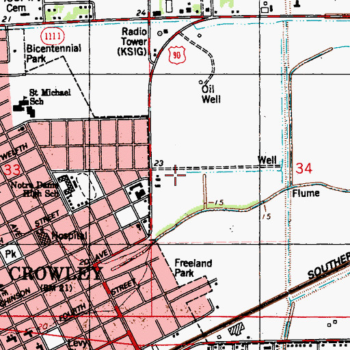 Topographic Map of Southwind Nursing and Rehabilitation Center, LA