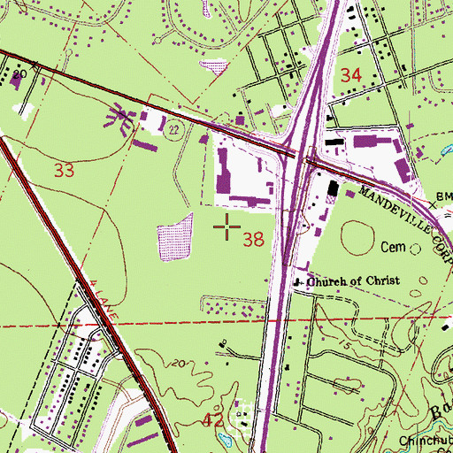 Topographic Map of The Windsor Senior Living Community, LA