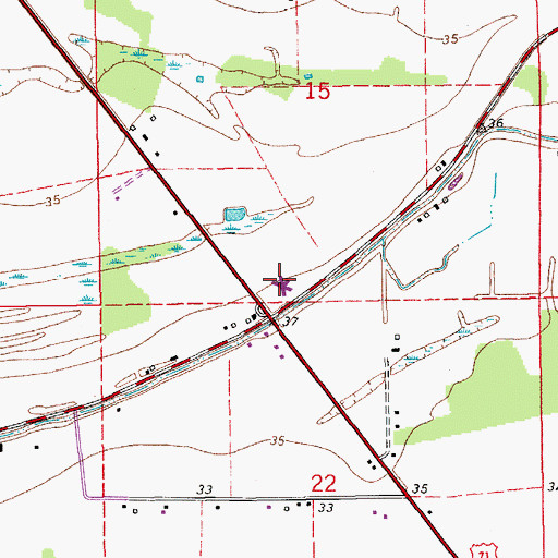 Topographic Map of Tri Community Nursing Center, LA