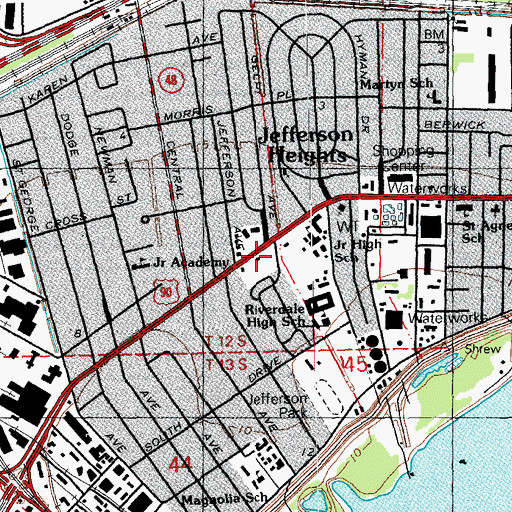 Topographic Map of Ville Saint Marie Senior Living Community, LA