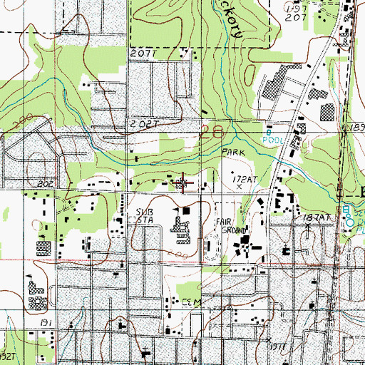 Topographic Map of Westwood Manor Nursing Home, LA