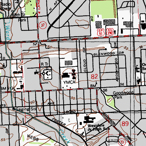Topographic Map of Williamsburg Senior Living Community, LA