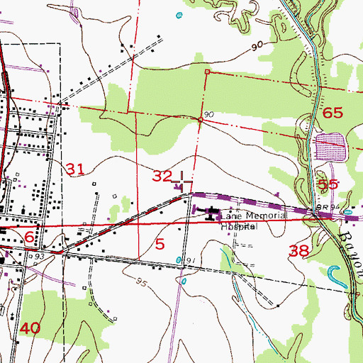 Topographic Map of Zachary Manor Nursing and Rehabilitation Center, LA