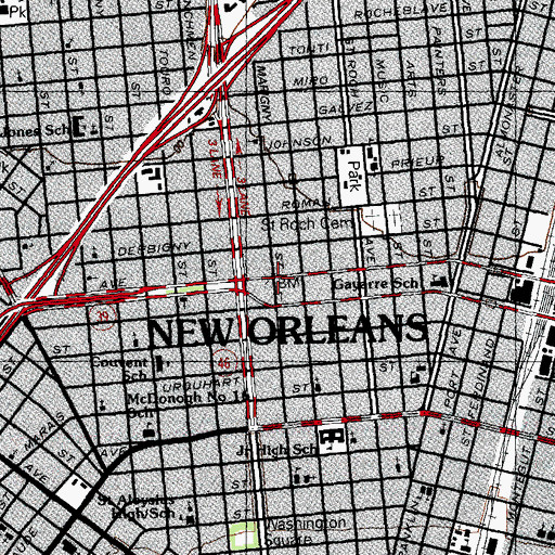 Topographic Map of Katherine Benson Health Clinic, LA
