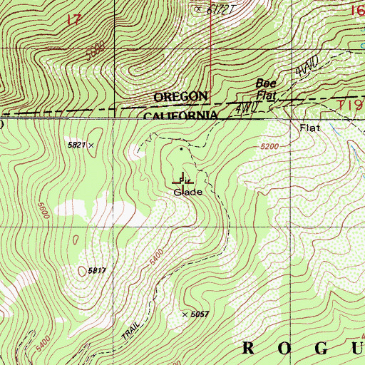 Topographic Map of Fir Glade, CA