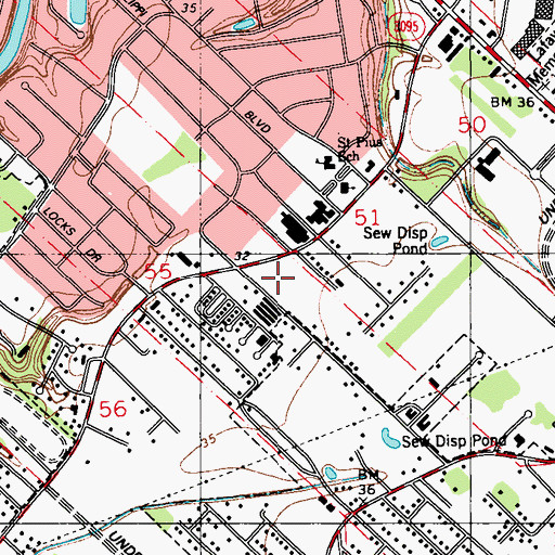 Topographic Map of Acadian Region Office of Public Health, LA