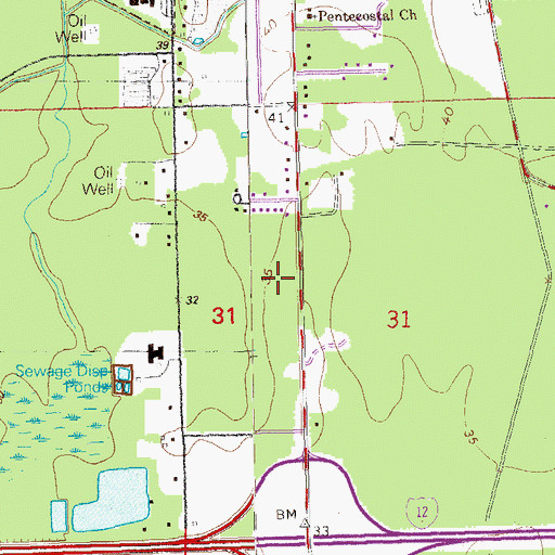 Topographic Map of Livingston Parish Health Unit, LA