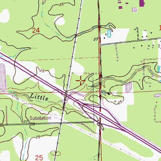 Topographic Map of Saint Tammany Parish Office of Public Health, LA
