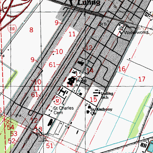 Topographic Map of Saint Charles Specialty Rehabilitation Hospital, LA