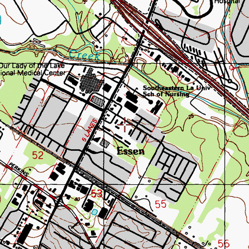 Topographic Map of Sage Rehabilitation Hospital, LA