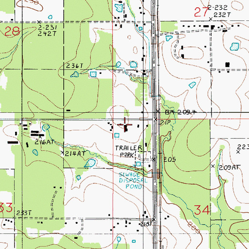Topographic Map of Tri Parish Rehabilitation Hospital, LA